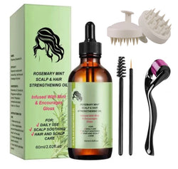 ELIXIR ROSEMARY HAIR GROWTH SERUM WITH DERMA ROLLER & HAIR SCALP MASSAGER